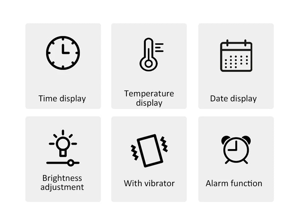 Super Loud Vibrating Alarm Clock LED Table Clock with Brightness Adjustment Desktop Clock for Heavy Sleeper Deaf Hard of Hearing