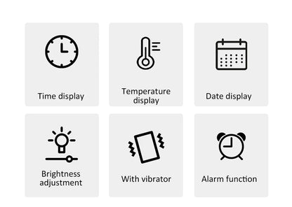 Super Loud Vibrating Alarm Clock LED Table Clock with Brightness Adjustment Desktop Clock for Heavy Sleeper Deaf Hard of Hearing