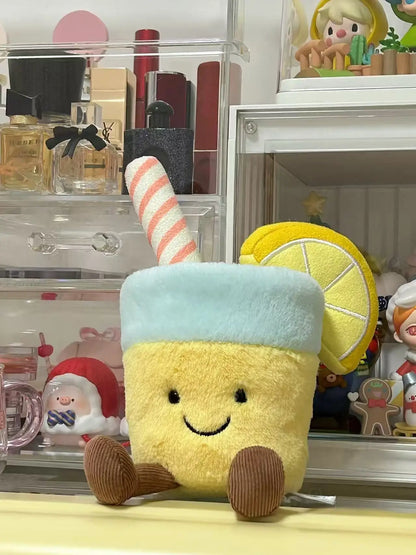 *JC Kawaii Coral Coconut Lemon Plush Toys Doll Coconut Soft Decor Guitar Plush Soothing Bedroom Companion Decor Exquisite Gifts