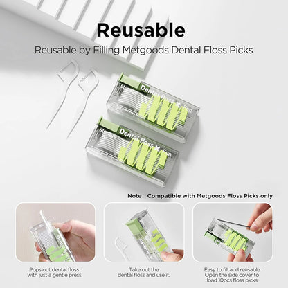 Automatic Dental Floss Storage Box Pop-Up Dental Floss Dispenser With 10Pcs Floss Dental Oral Hygiene Care Portable