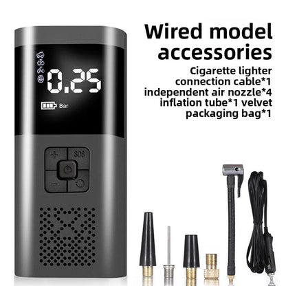 3-in-1 Wireless Car Inflator - Handheld Jump Starter & Power Bank for Car, Home & E-Bike