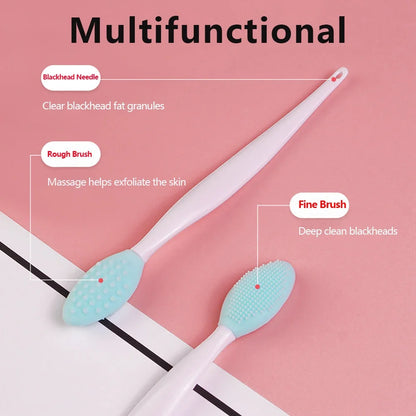 1PC/4PCS Wash Silicone Brush Beauty Skin Care Face With Replacement Head Exfoliating Nose Clean Blackhead Removal Brushes Tools