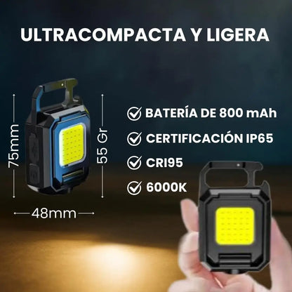 Super Bright Keychain Flashlight Mini COB Portable Work Light USB Rechargeable Outdoor Camping Fishing Pocket Lamps With Magnet