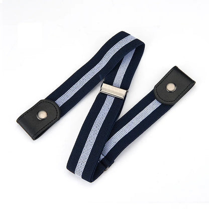 Elastic Adjustable Invisible Waist Belt Canvas Buckle-free Belt For Women Men No Buckle Easy Wear For Jeans Pants Dress