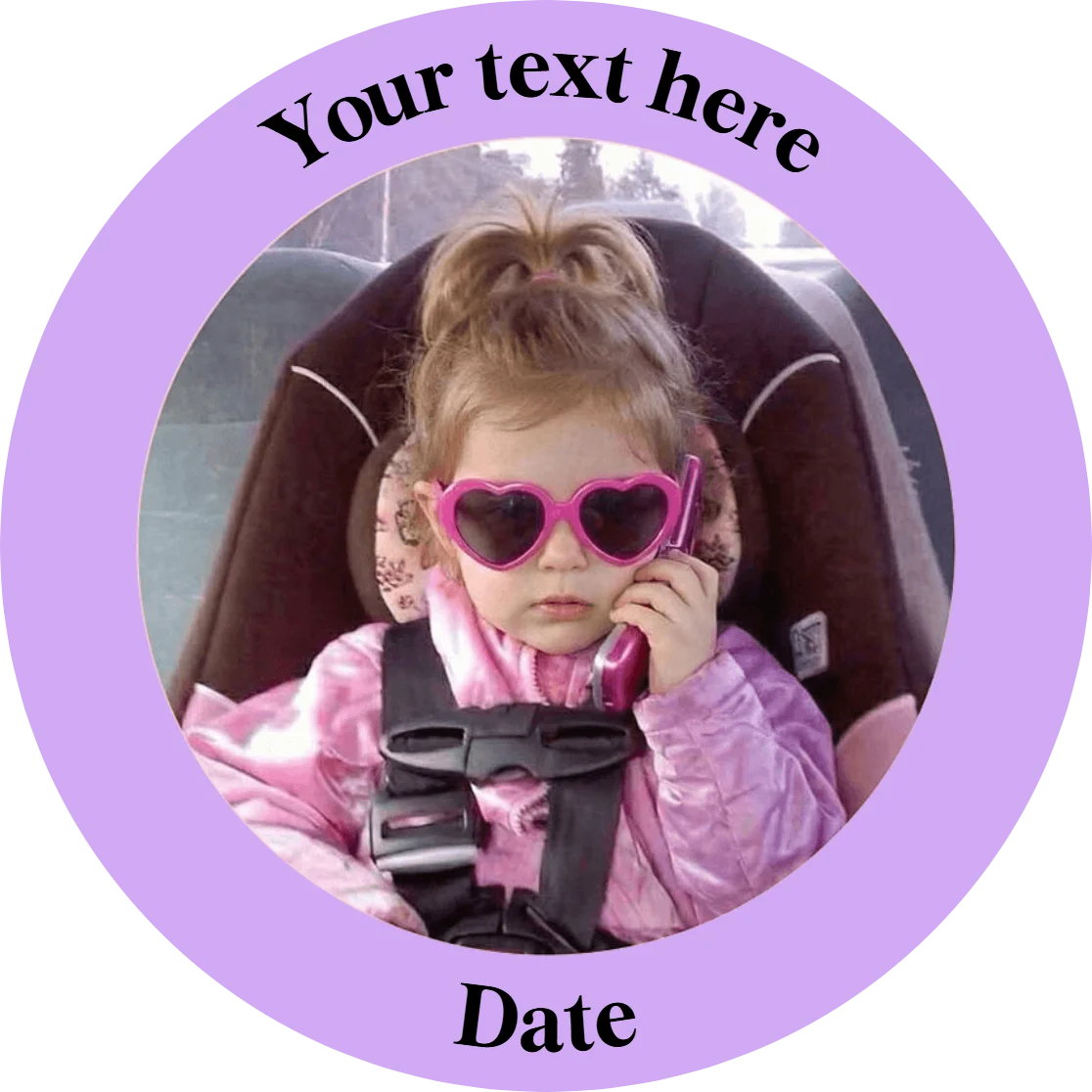 Custom Photo Stickers Personalized Waterproof Round Text Labels Custom Image Birthday Party Gift Wrapping Decor DIY Souvenir Kit