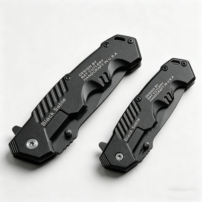 Stainless steel multi-functional folding knife, outdoor camping, wild exploration, survival, portable household fruit knife