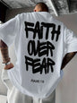 Men's T-shirt - 100% lightweight summer casual T-shirt, bold letter print, round-neck short-sleeved for outdoor activities