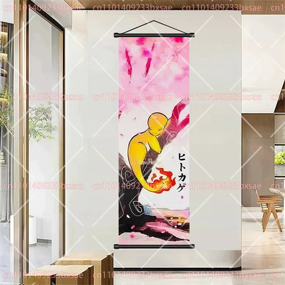 Pokémon Retro HD Scroll Painting Poster Squirtle Eevee Charmander Bulbasaur Gyarados Charizard Fan Collection Children's Gift