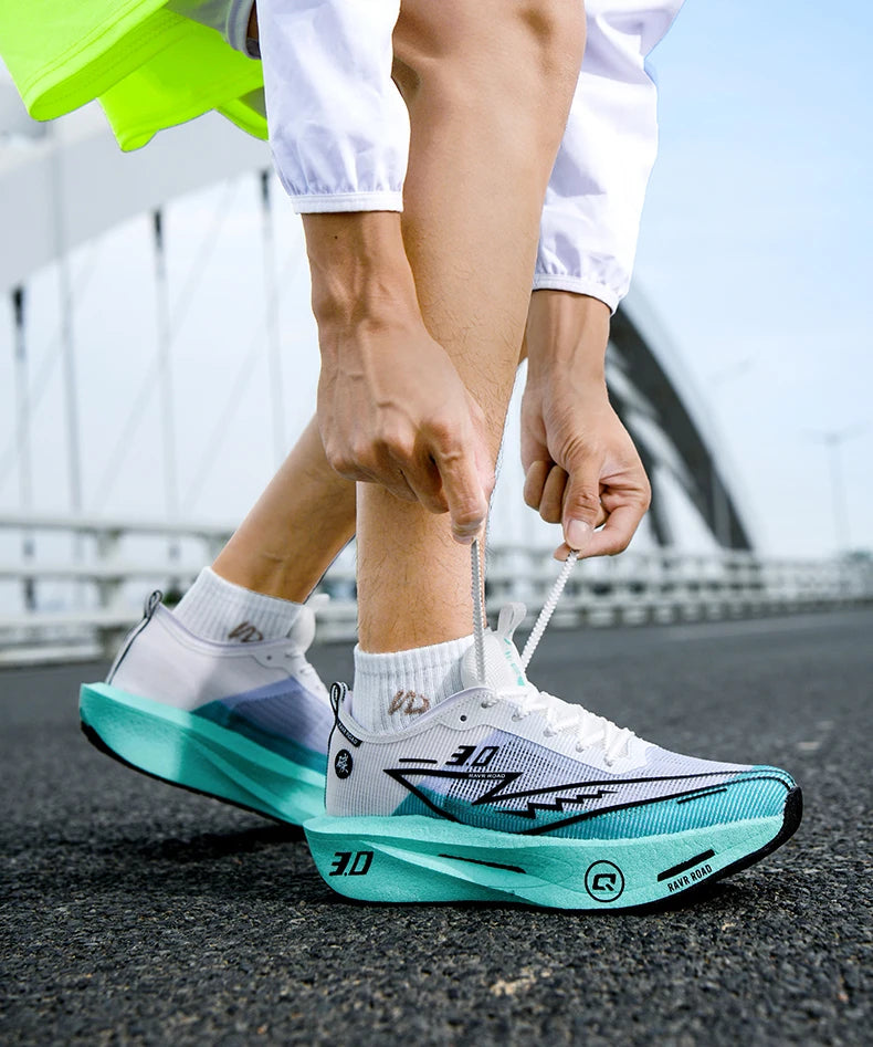 Couple Breathable Mesh Carbon Board Shoes, Student Sports Exam Shoes, Chunta Ultra Light Rebound Marathon Running Shoes