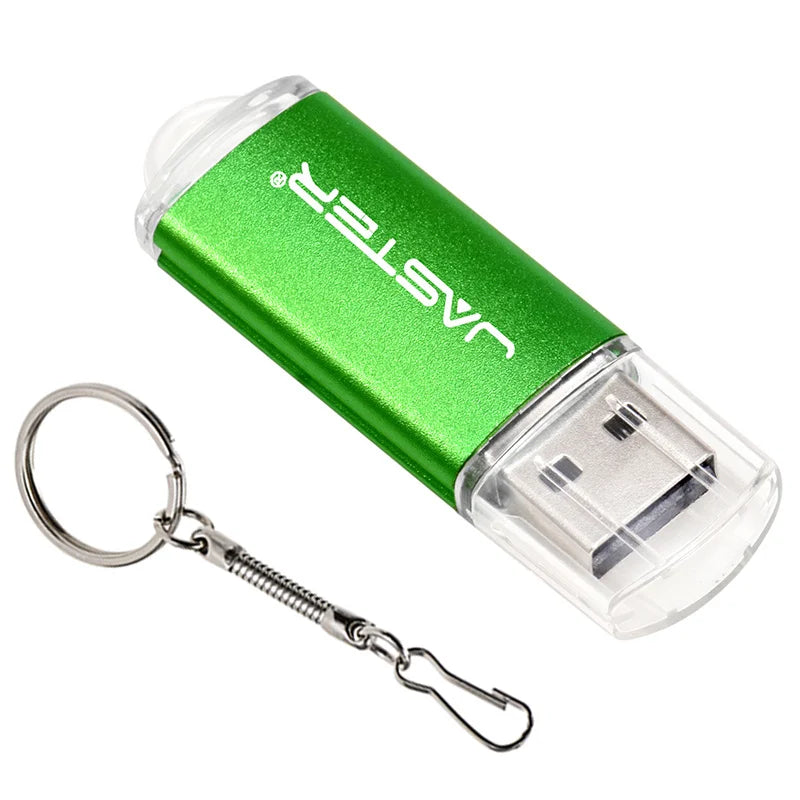 JASTER Nowy pendrive USB 2.0 64GB z brelokiem 32GB 16GB 8GB 4GB pamięć flash 9 kolorów Kreatywny dysk U do laptopa