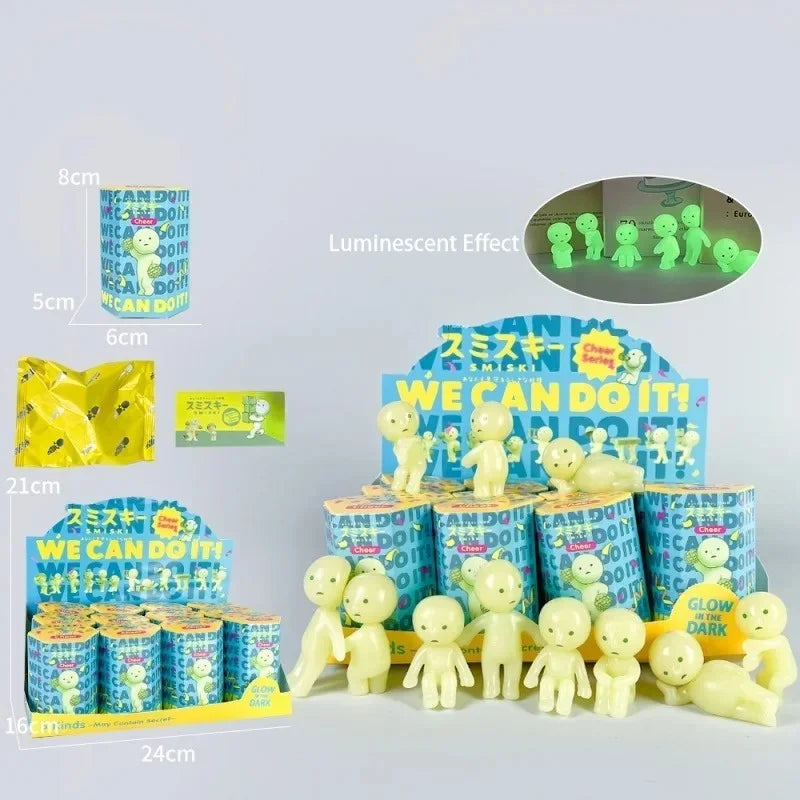 Noctilucent  Blind Box Brick Moving Bedroom Fitness Trend Toy Collectibles Blind Box Figure Doll Model Decoration Gifts
