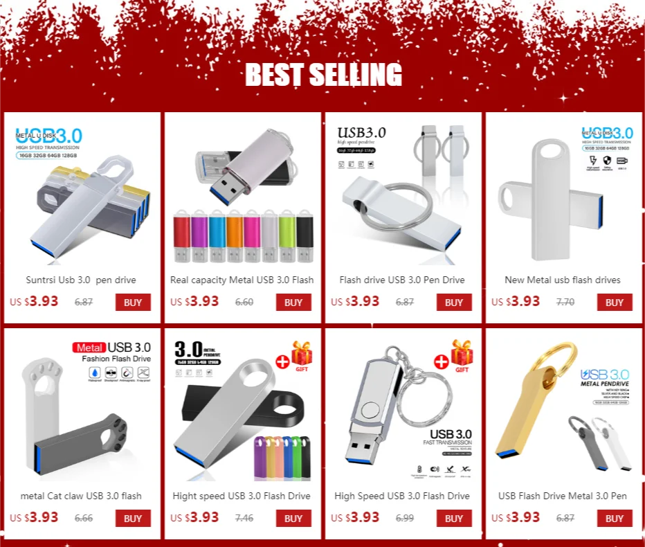 Metalowy pendrive USB 2.0 64GB Kreatywny Pendrive USB 2.0 Szybki Pendrive z możliwością personalizacji logo i zdjęć