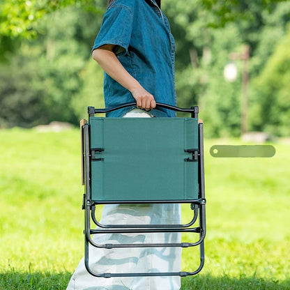 GIANXI Summer Outdoor Camping Green Folding Chair Aluminum Black Frame Portable ultra-light Fishing Chair Barbecue Beach Chair