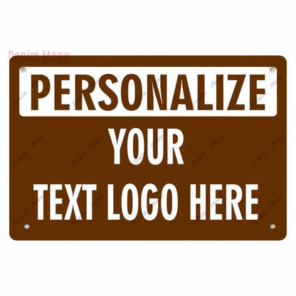 Customize Your Logo Metal Tin Sign, Personalize Your Text Here Wall Decor, Tin Sign, Home Decor, Plaques Art Poster, WYD12