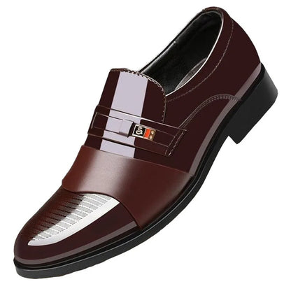 New Men's Leather Shoes Dress Casual Fashion Pointed Casual Shoes High-end Men's Business Leather Shoes