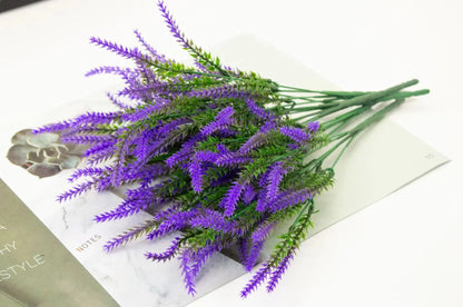 Provence Lavender Plastic Artificial Flowers False Plants Wedding Home Outdoor Garden Decoration Table Decoration