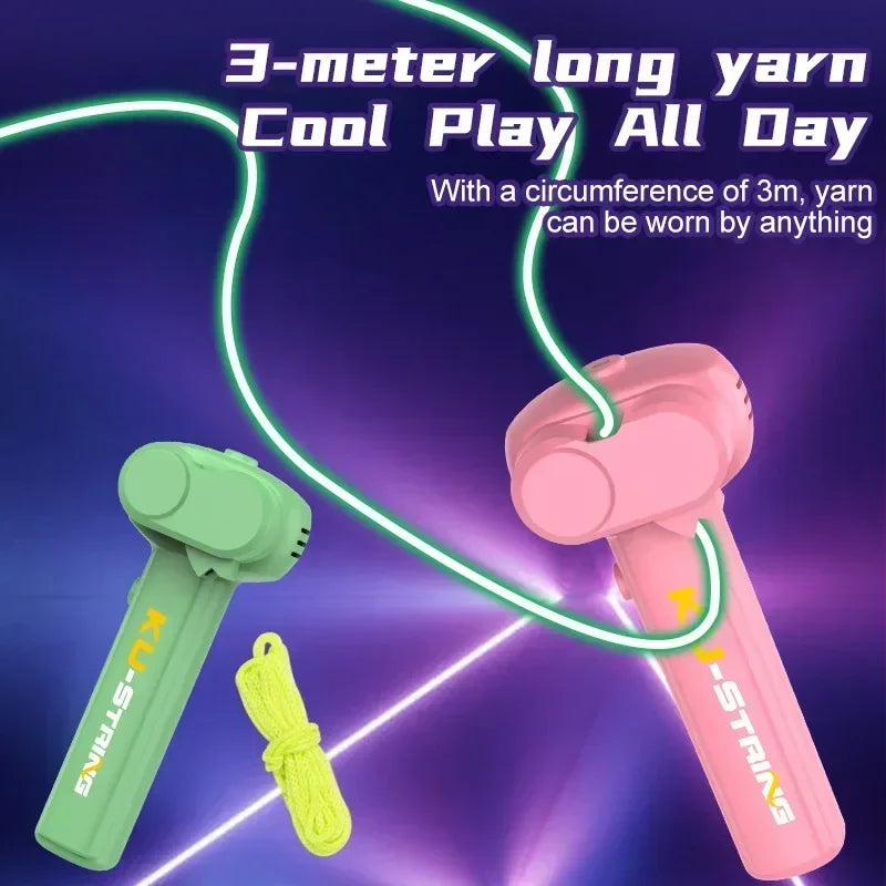 Launcher Loop Rope Toy Rope Launcher Zip String Handheld Adjustable Speed Luminous Rope Lasso Kids Adult Fun Game Toys Gift