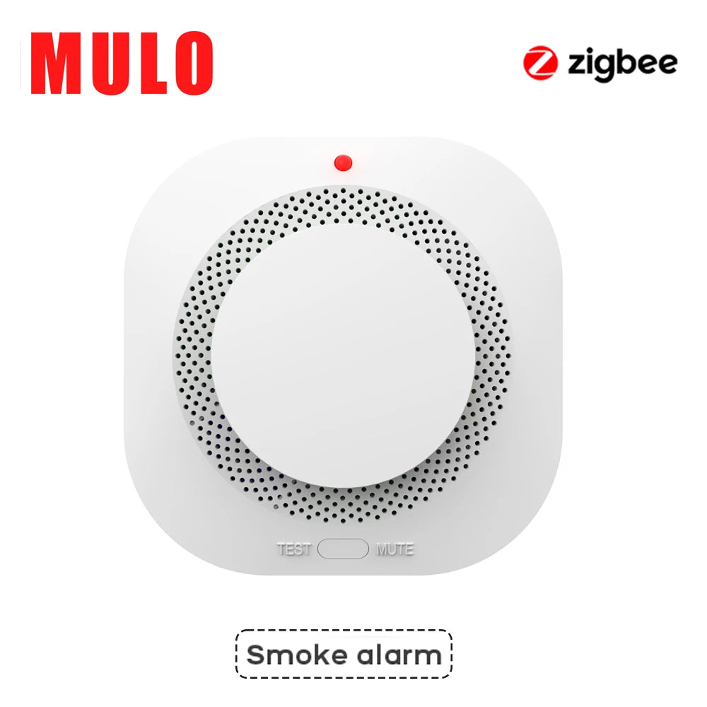 ZigBee WiFi Smart Smoke Detector Alarm, Works with Tuya Smart Life App Compatible Fire Sensor for Home Security, App Alerts