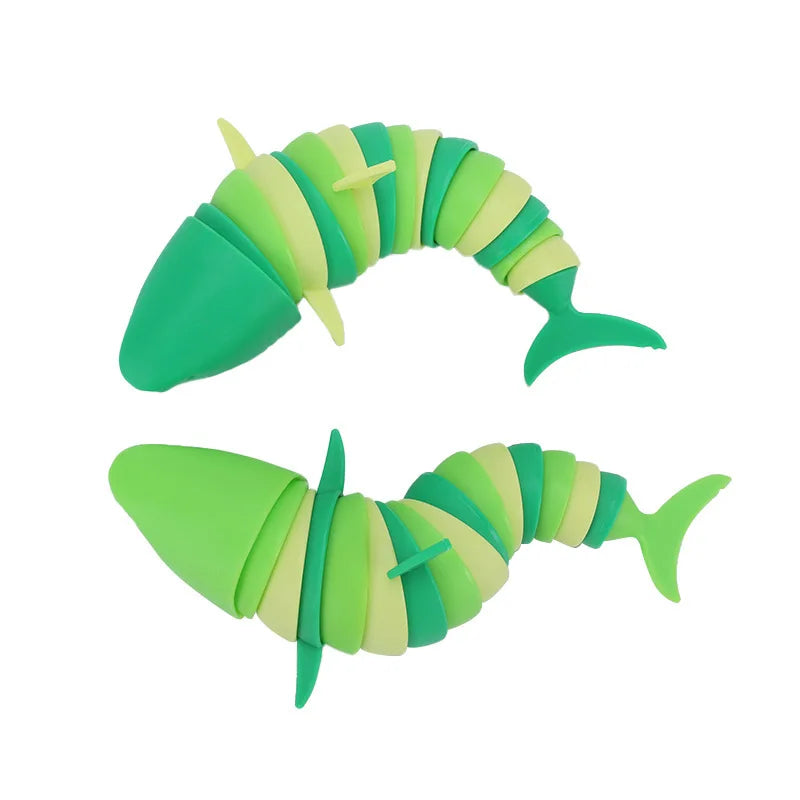 Stress Relief Toys Fidget Toys Kids Adults Funny Buckle Slug Dolphin Shark Anxiety Antistress Squishy Toy Keychain Accessories