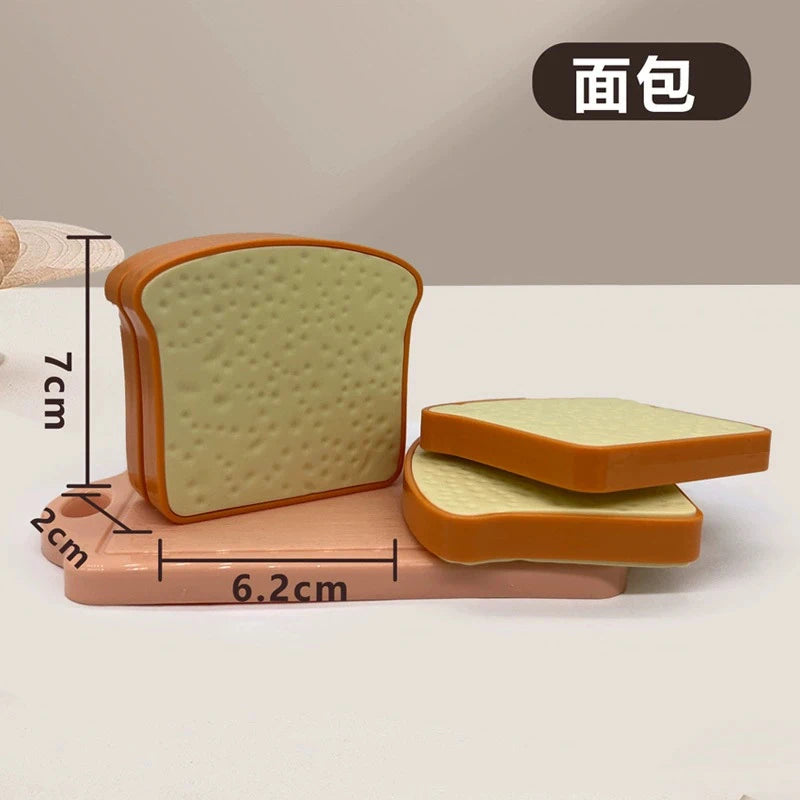 Montessori Simulation Chechele Ingredients Vegetables Fruits Dessert Bread Educational Toy Play House Decompress Educational Toy