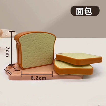 Montessori Simulation Chechele Ingredients Vegetables Fruits Dessert Bread Educational Toy Play House Decompress Educational Toy