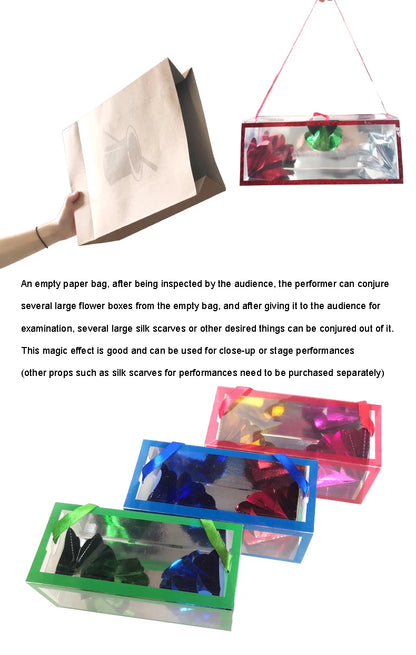 The middle Flower Box Production Dream Bag Magic Tricks Close Up Easy  Accessories  Paper  Empty  Output