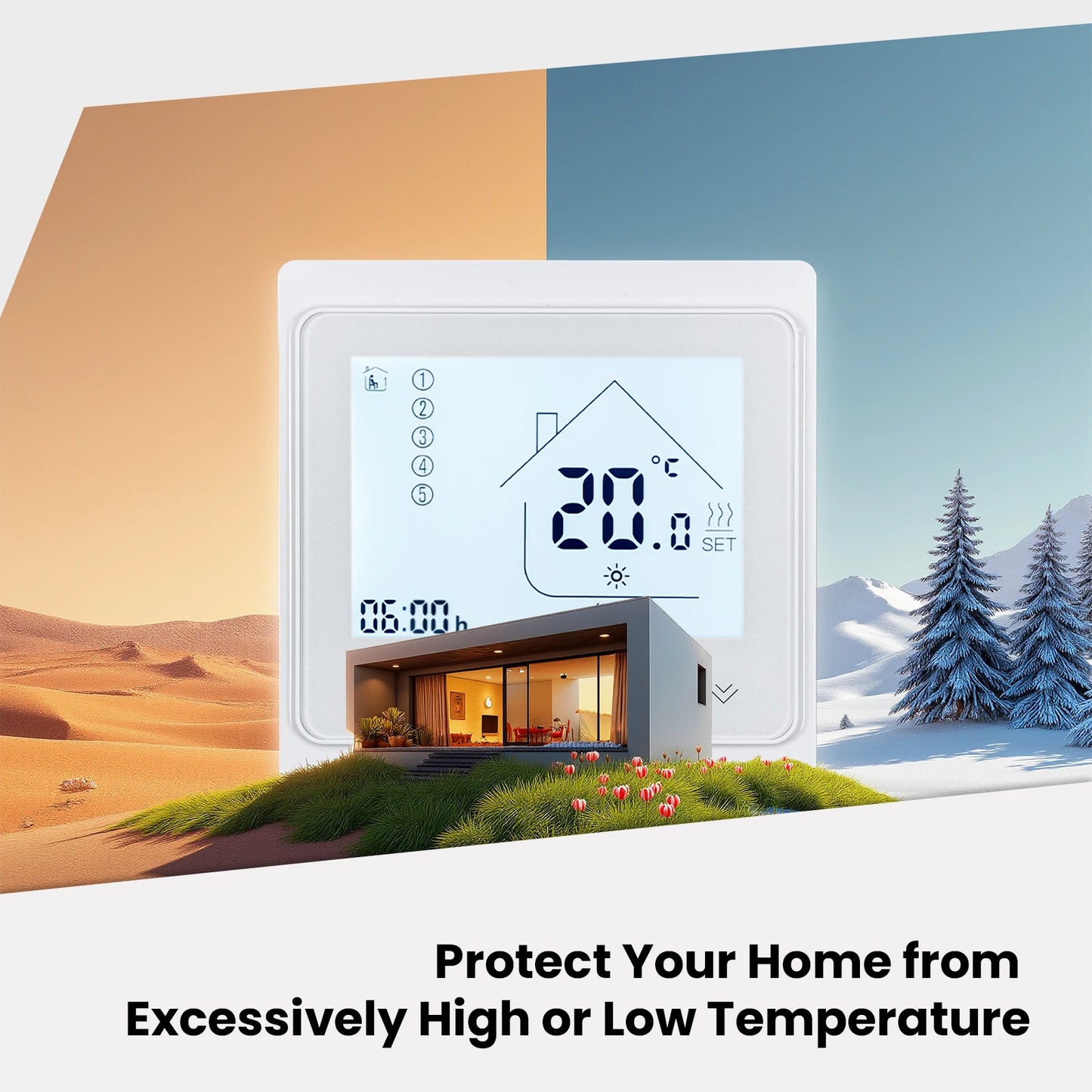 MOES Tuya WiFi ZigBee Smart Thermostat Room Temperature Controller for Water Electric Floor Heating Gas Boiler Alexa Google Home