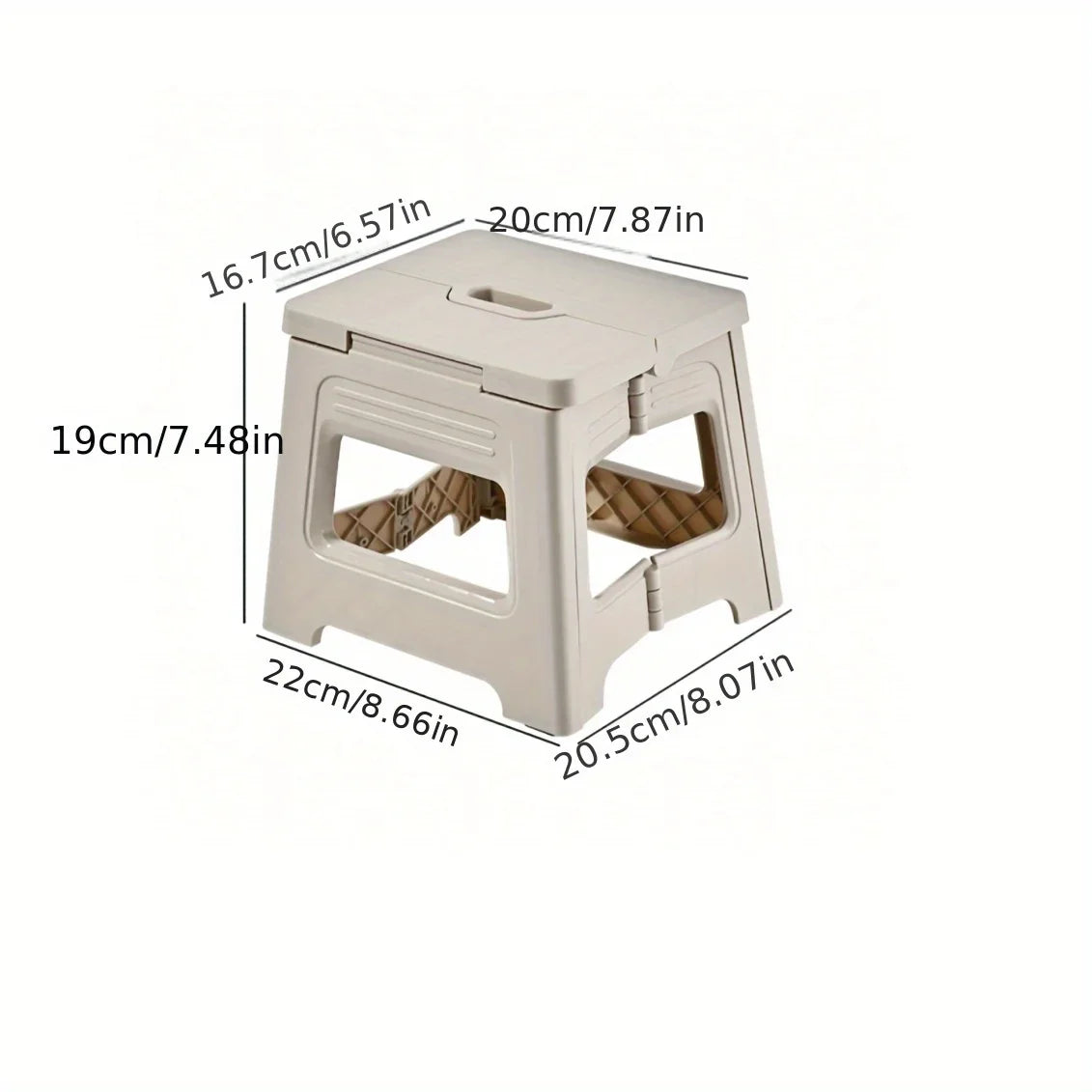 Portable Adjustable PP Stool Non Slip Lightweight Space Saving Seat for Kitchen Bathroom Travel Fishing Home