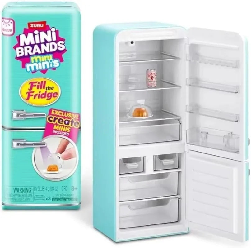 Zuru Mini Brands Fridge Blind Box: 5 Mystery Toys! Miniature Grocery Collectibles for Dollhouse & Kids' Play. My Melody