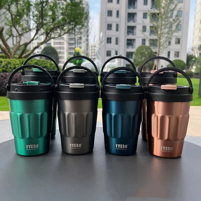 400ml/500ml TYESO Vacuum Flasks Thermoses Stainless Thermos Water Bottles Cup 304 Original Car Tumbler Cold and hot Coffee Mug