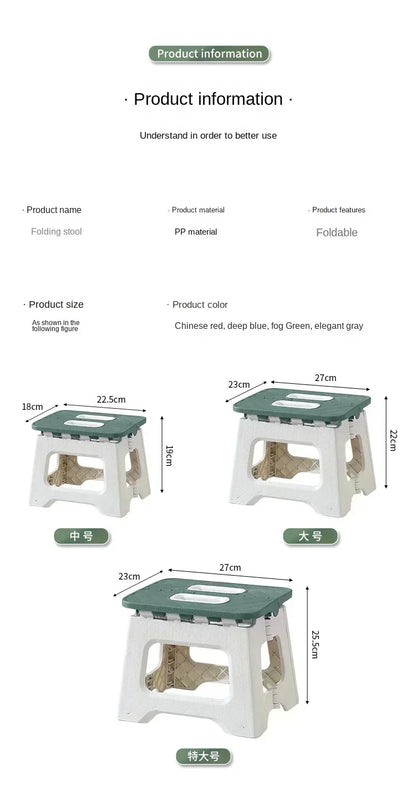Popular Home Folding Stool Thickened Folding Stool Mini Portable Outdoor Picnic Camping Chair Portable Bench Train Mat Stool
