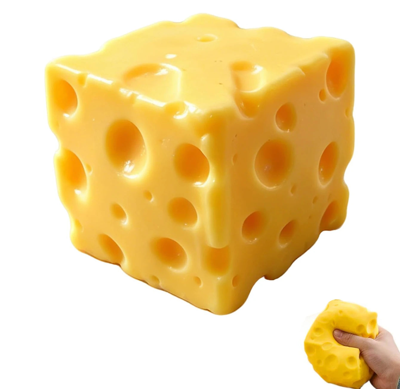 Simulate Cheese Squeeze Toy Slow Rebound Pinching Office Decompression Slow Rebound Cheese Pinching Ornament Relax Decompress