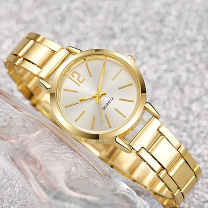 Women Watch Fashion Small Dial Gold Watch Woman Luxury Alloy Strap Ladies Quartz Wristwatches Gift Clock Gift reloj mujer