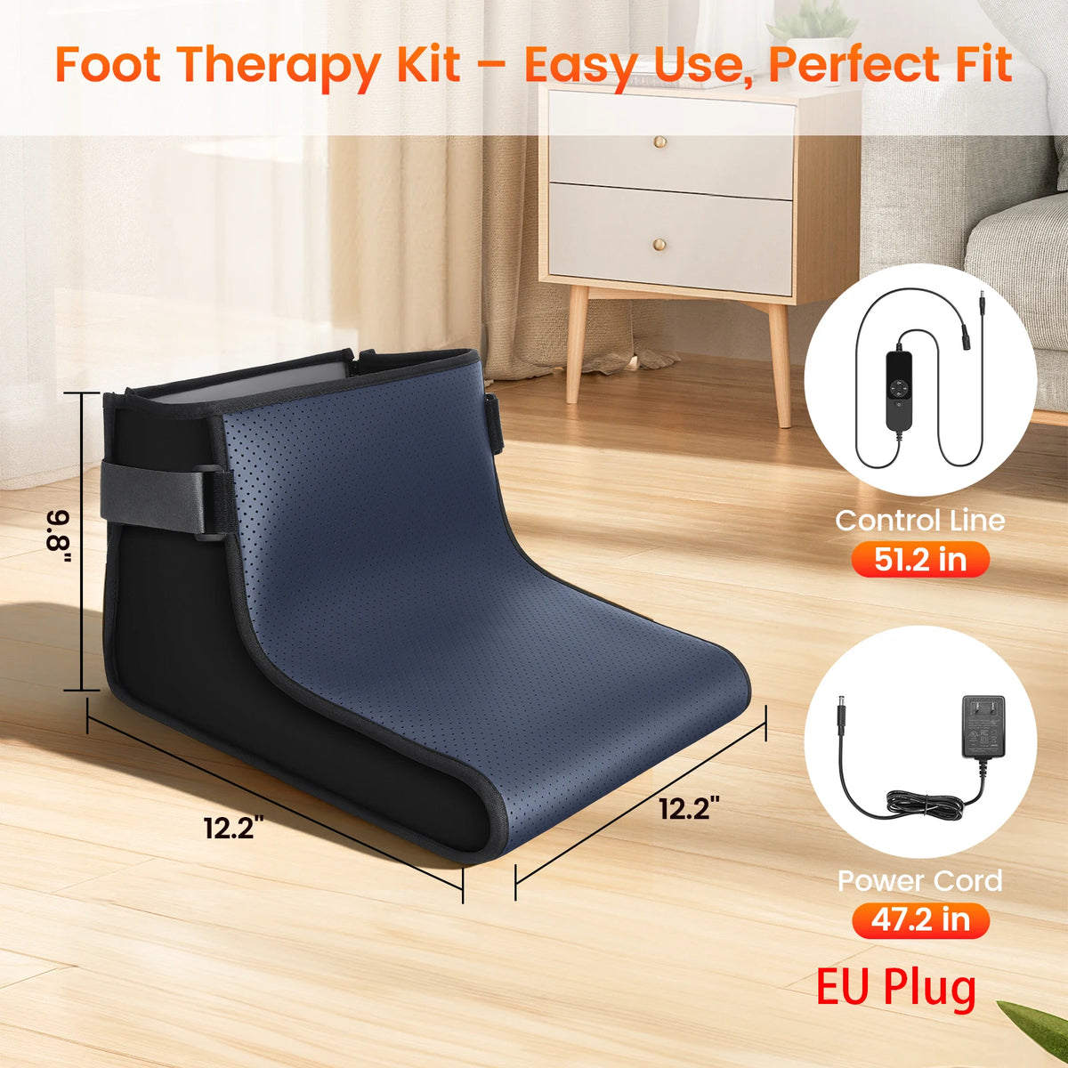 Deep Heating Red Light Foot Wrap 606 LEDs 660nm 850nm Adjustable Body Care Accessory for Foot Ankle Use