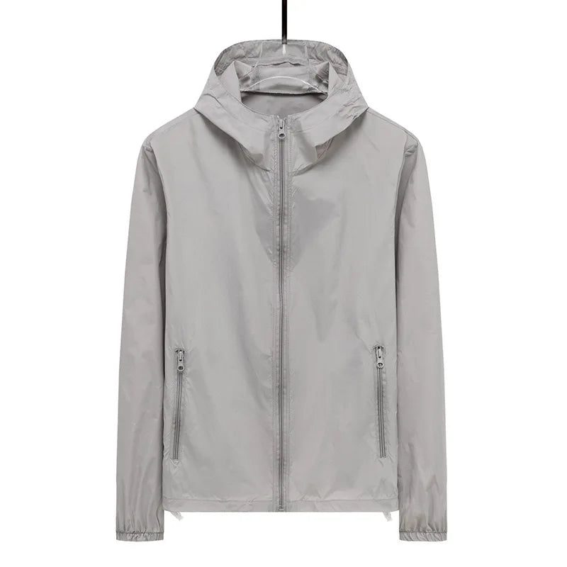 Men Hooded Jacket Summer Breathable Sunshade Coat Boy Sun Protection Clothing Fishing Hunting Clothes Quick Dry Skin Windbreaker