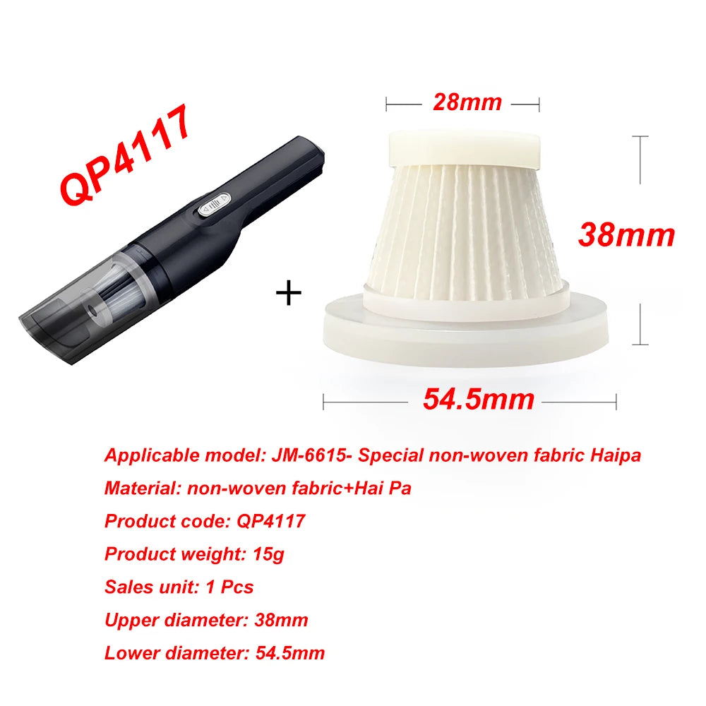 Vacuum Cleaner Filter Element Haipa Professional Non-Woven Fabric Filter Element For Car Vacuum Cleaners 71x36x47mm LT116 model