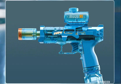 Electric Water Gun Simulation Shooting Water Gun with Recoil Flash Function Summer Outdoor Beach Game Toys Children Adults Gifts