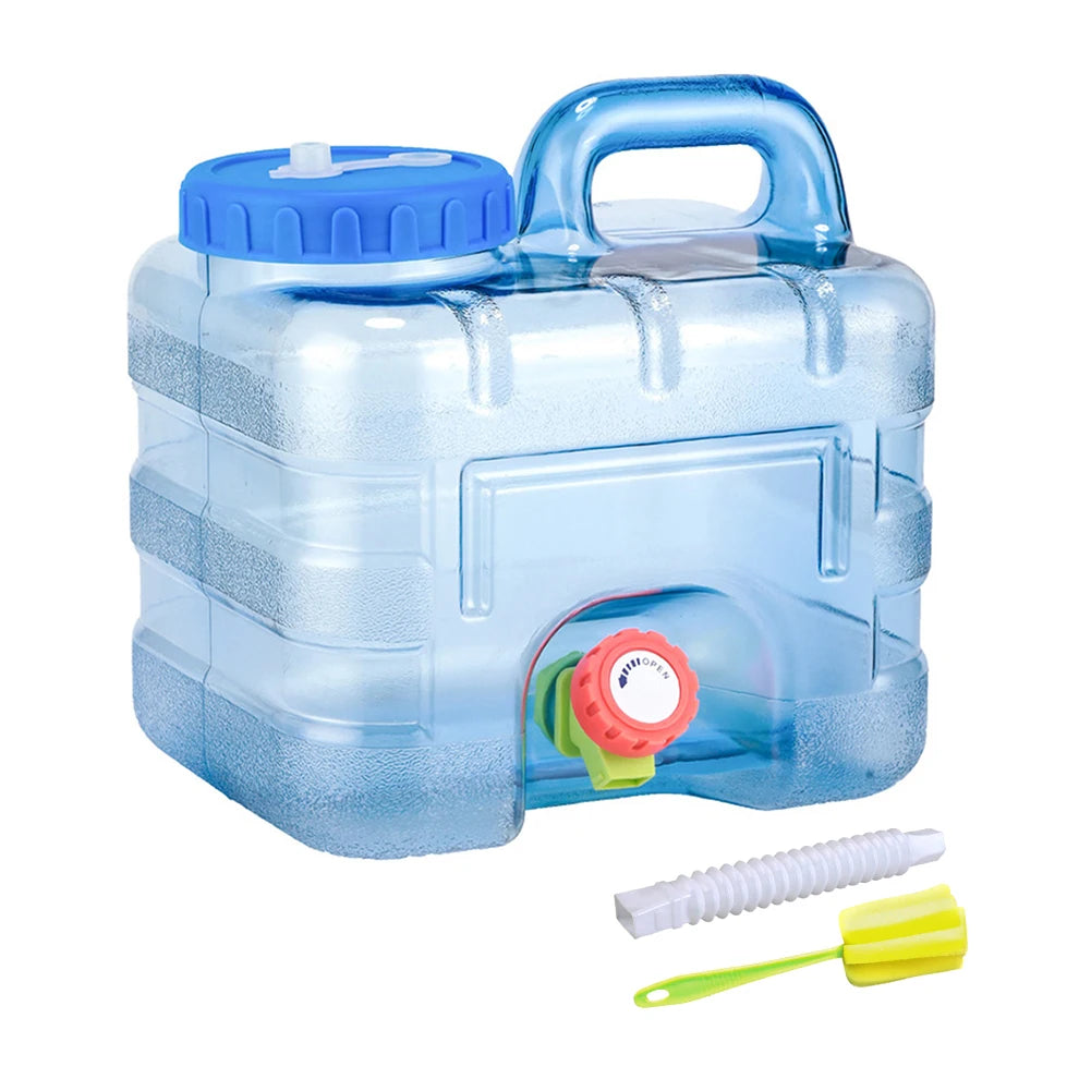 15-3L Portable Water Container with Spigot Water Storage Carrier Water Storage Container for Outdoor Camping Picnic Water Bottle