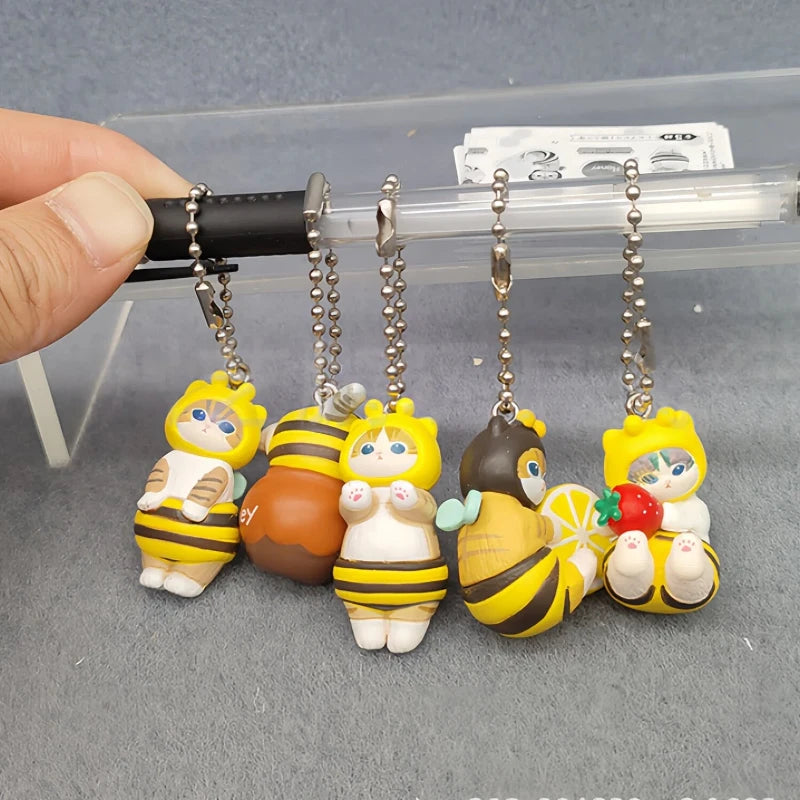 Shaped Mofusand Bee Blind Box Twisted Egg Bee Cat Anime Figure Ornament Cute Doll Handmade Model Decoration Toys Surprise Gift