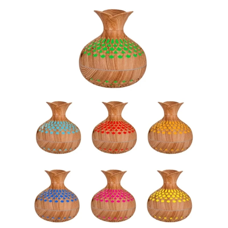 Wood Grain Humidifier 300ml USB Aroma Diffuser Atomizer USB Household Humidifier Hydrating Instrument Desktop Humidifier