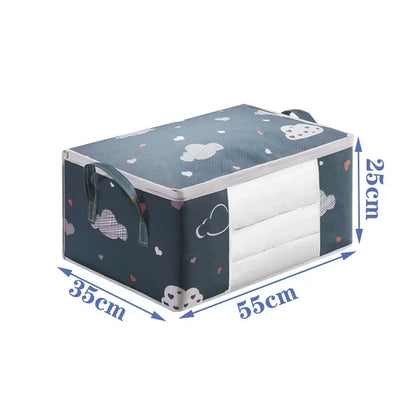 1pcs Quilt Storage Bag Dust-proof Wardrobe Quilt Clothes Organizer Household Blanket Zipper Sorting Bags Moving Bag Storage Bags