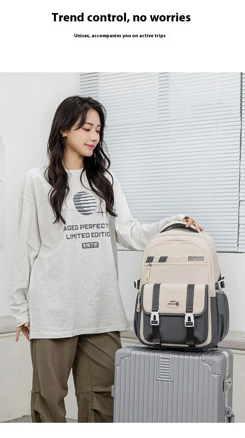 New School Bag with High Appearance Level Junior High School Backpack Large Capacity Primary School Backpack Ins Wind