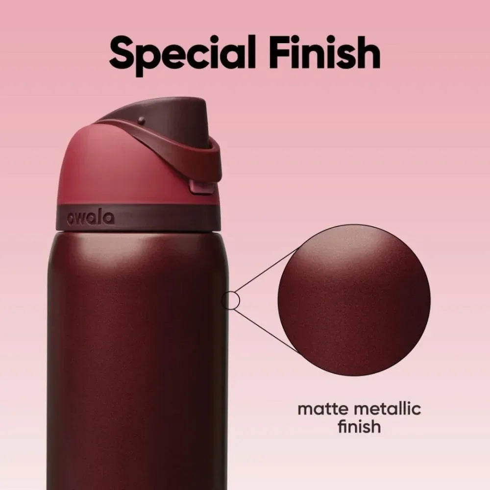 Owala FreeSip Insulated Stainless Steel Water Bottle with Straw, BPA-Free Sports Water Bottle, Great for Travel, 32 Oz