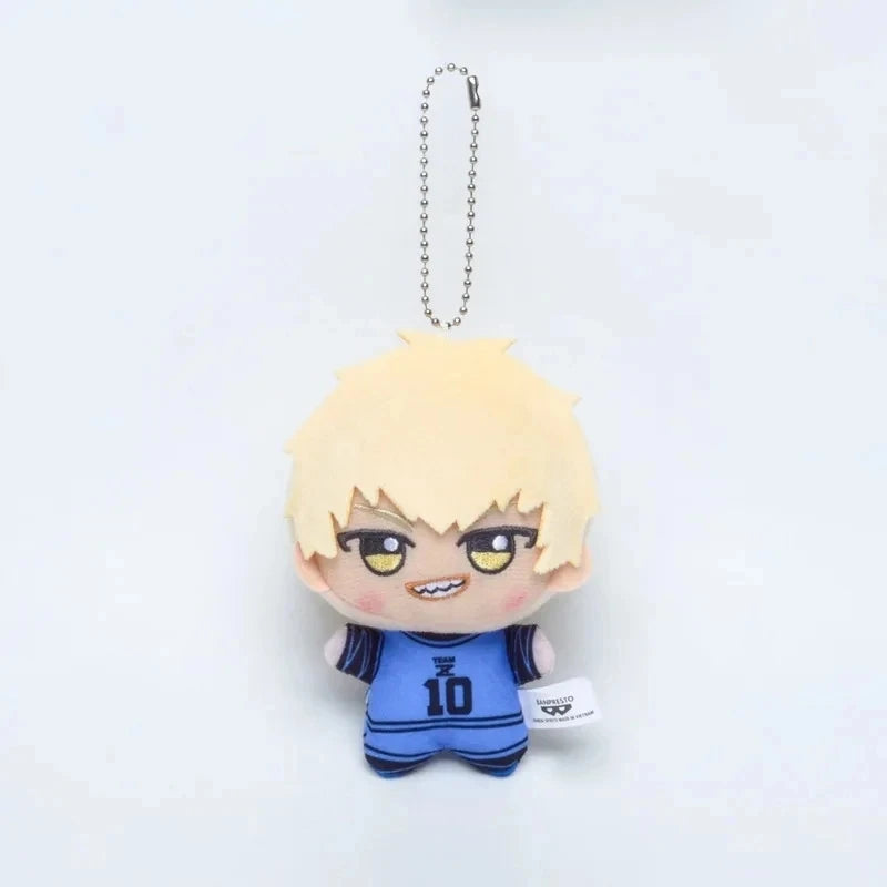 10cm New Blue Lock Plush Pendant KeyChain Yoichi Isagi Nagi Seishiro Mikage Reo Rin Itoshi Itoshi Sae Doll Toy Gift