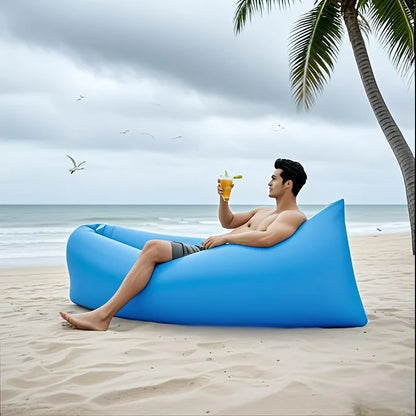 1PCS Outdoor Inflatable Lazy Sofa, Portable Camping Sofa Bed with Oxford Fabric - Lightweight Foldable Air Couch for Beach