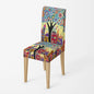 Home chair cover Oil painting style kitchen chairs Coversadjustable dining elastic fabricchairs covers chair cover for wedding