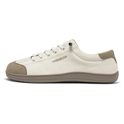 HOBIBEAR Wide Toe Barefoot Shoes for Unisex Minimalist Canvas Sneakers Lightweight Adjustable Slip On Walking Shoes