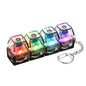 4-Button Fingertip Keyboard Keychain RGB Keyboard Fidget Toy with Lights for Stress Relief Decompression Calming Accessories