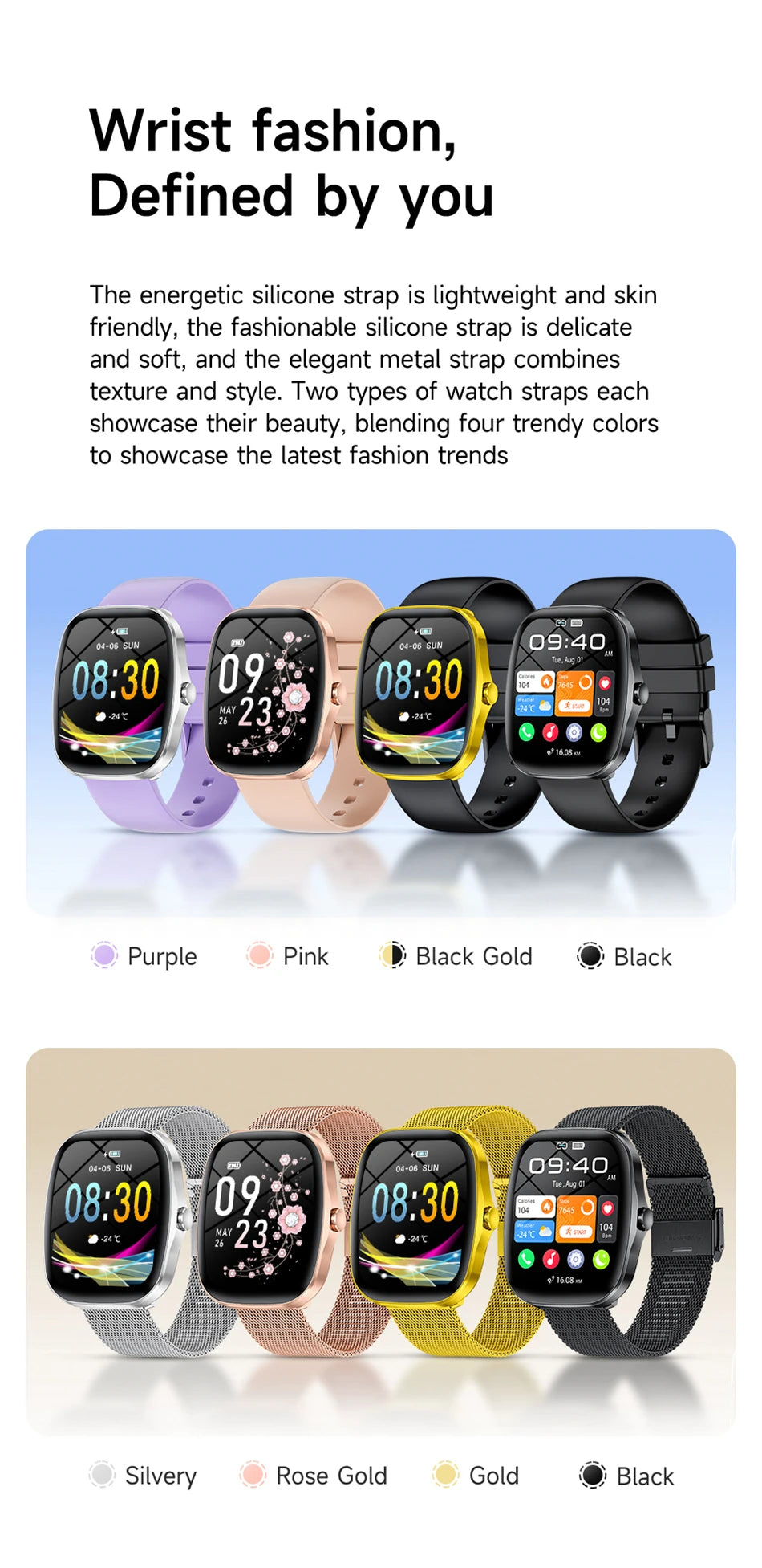 LIGE Originalny Smartwatch Mężczyźni Kobiety Połączenia Bluetooth Zegarek Pulsometr Wodoodporny Smartwatch Zdrowie Dla Androida IOS
