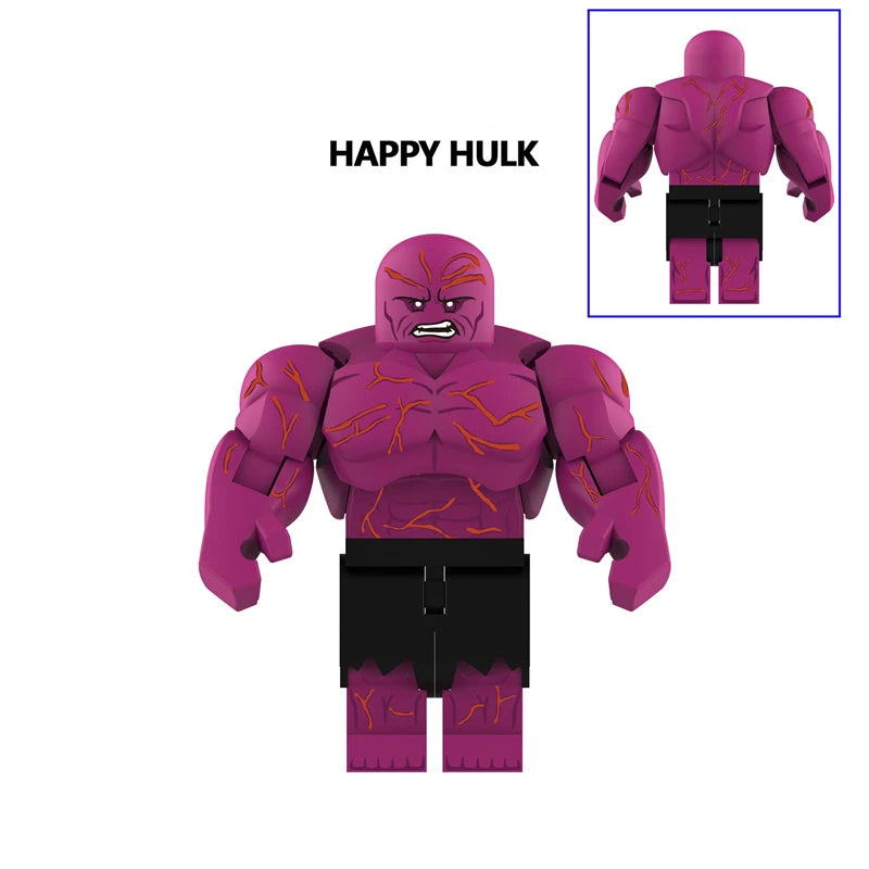 7.5CM Big Size Movable Figure Hulk Lizard Rhino Thing Colossus Hulkbusters Infinity War Model Building Blocks Toys Action Bricks